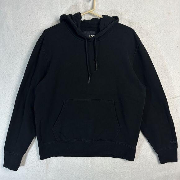 LCKR Hoodie Men's Black Medium Pullover Pullover Cotton Drawstring Sleeve Logo - Picture 1 of 11